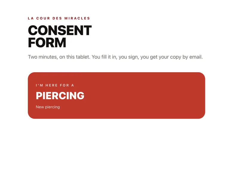 Preview: Tattoo consent form
