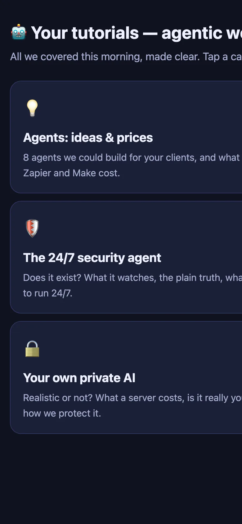 Preview: Agent tutorials